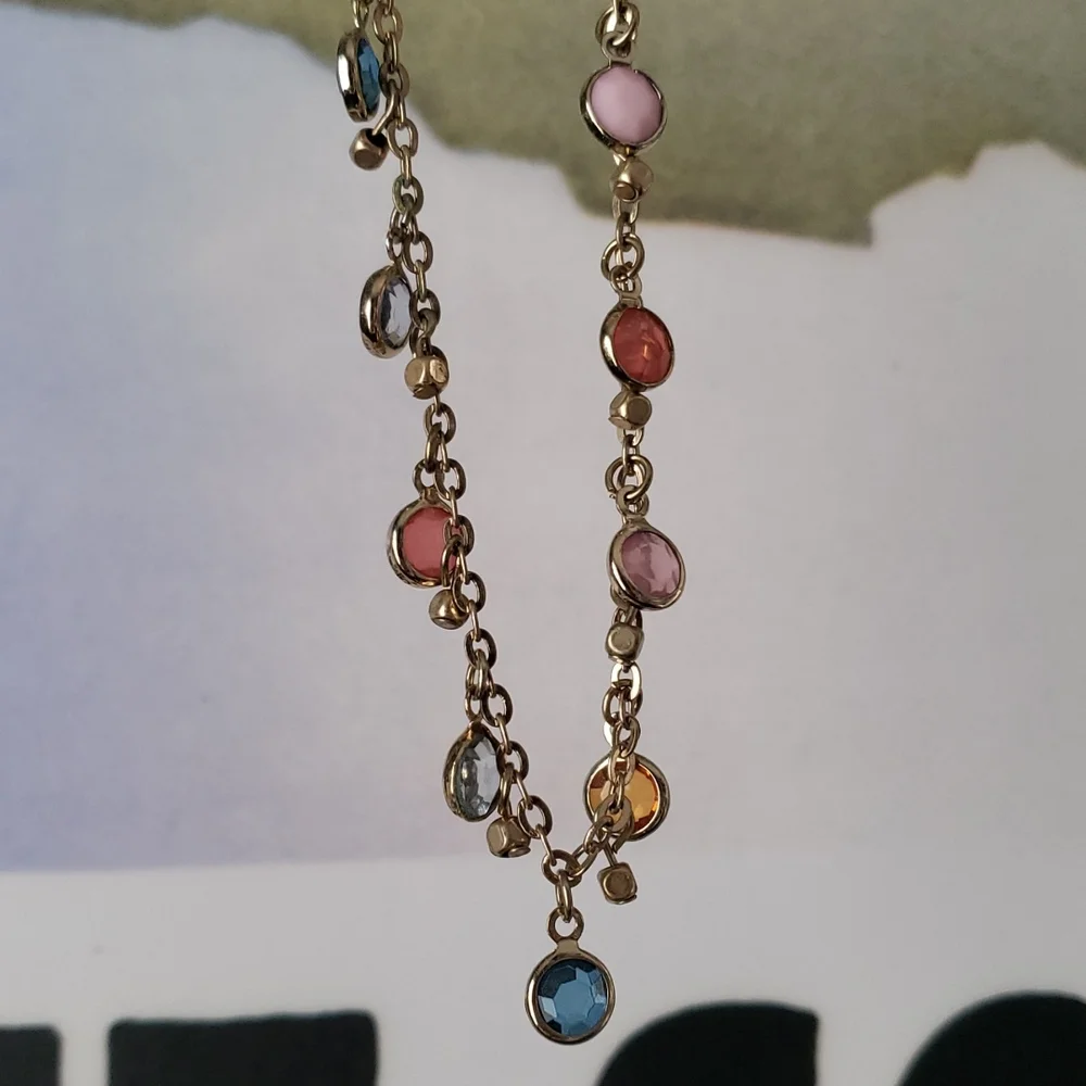 🦄Loft Long Gem Necklace🦄 - Picture 1 of 8